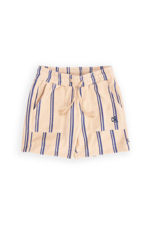 Stripes blue - Short Loosefit wt Embroidery